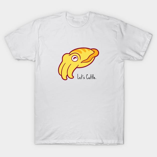 let's cuttle black T-Shirt by Typography Dose